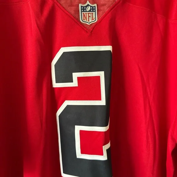 NFL Red Men's Jersey with Black Accents
